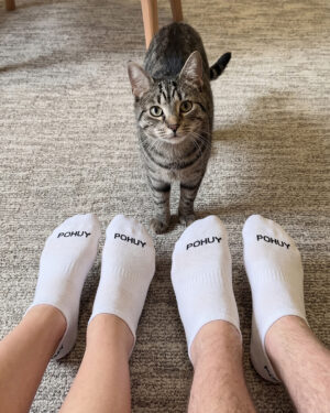Alternative view of "POHUY on footprints" Ankle Socks