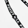 POHUY Strap — a black lanyard with a white logo and a carabiner